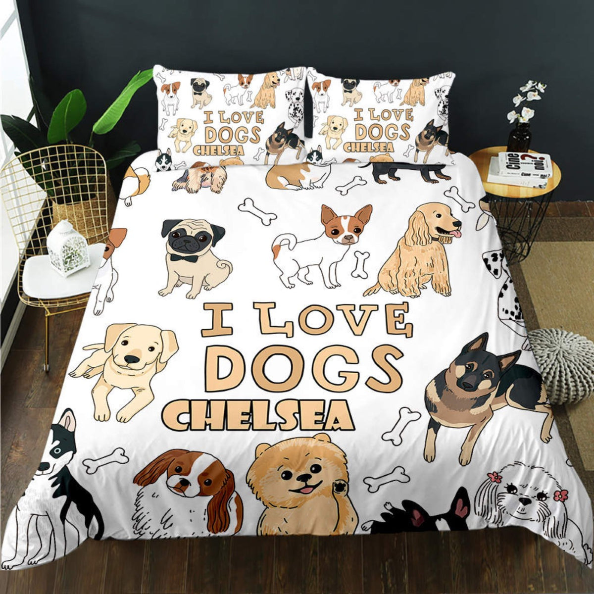 Dog Personalised Quilt Cover Set DOONA KINGDOM