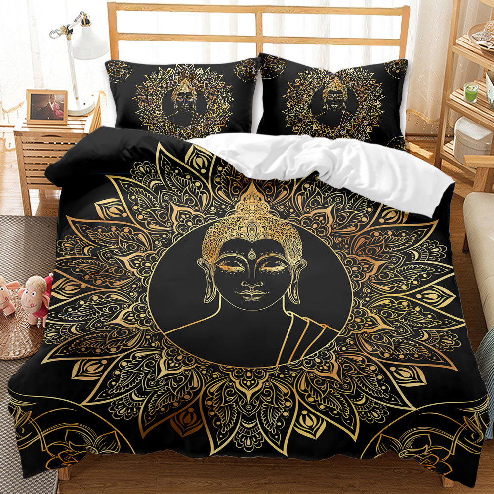 Buddha Cotton Quilt Cover Set - DOONA KINGDOM