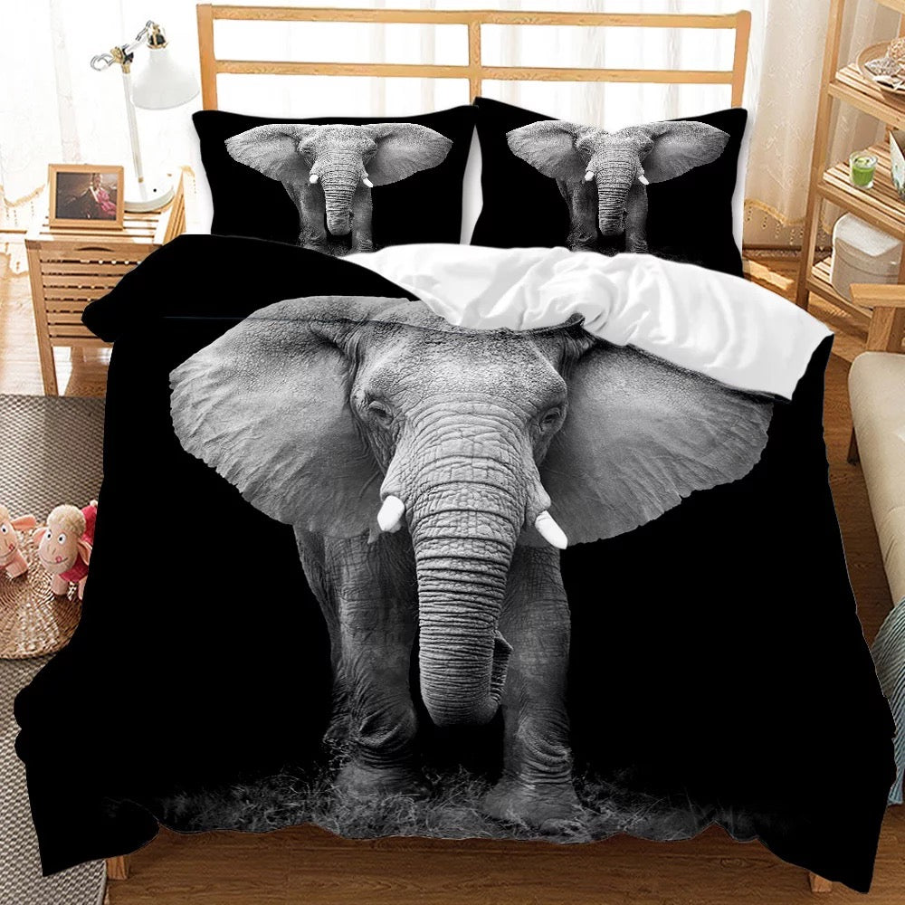 Wild Elephant Cotton Quilt Cover Set - DOONA KINGDOM