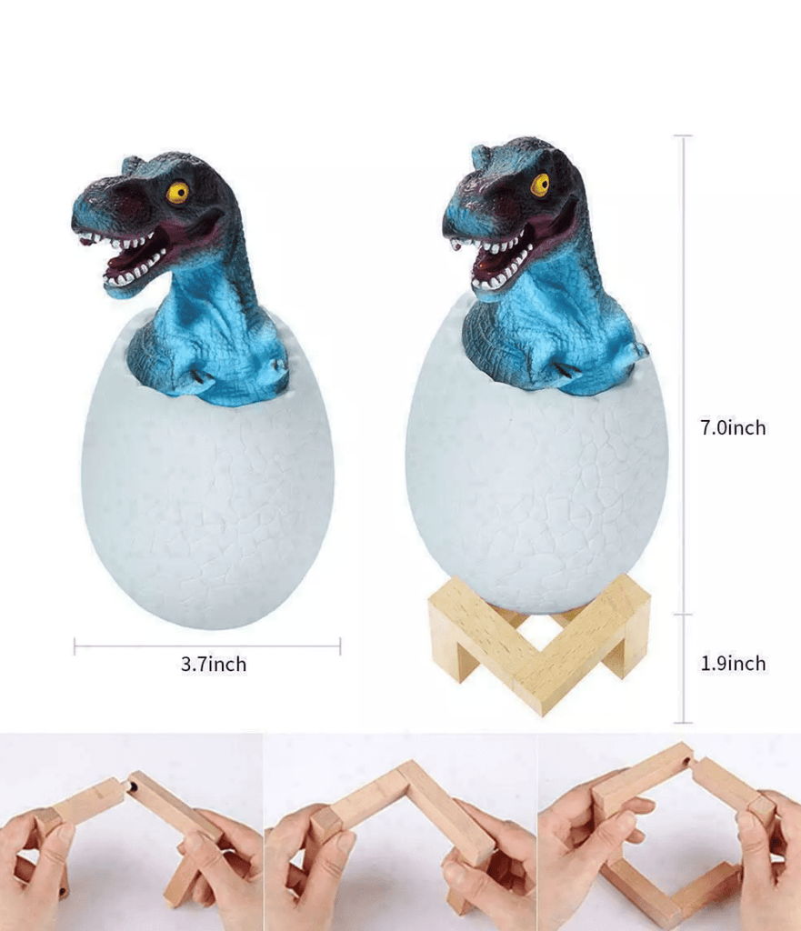 Dinosaur Night Light 3D Dinosaur Toys Egg Lamp Lights Gift for Kids - DOONA KINGDOM