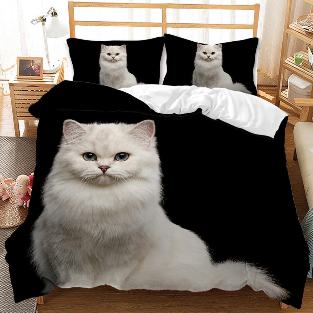 Cat Cotton Quilt Cover Set - DOONA KINGDOM