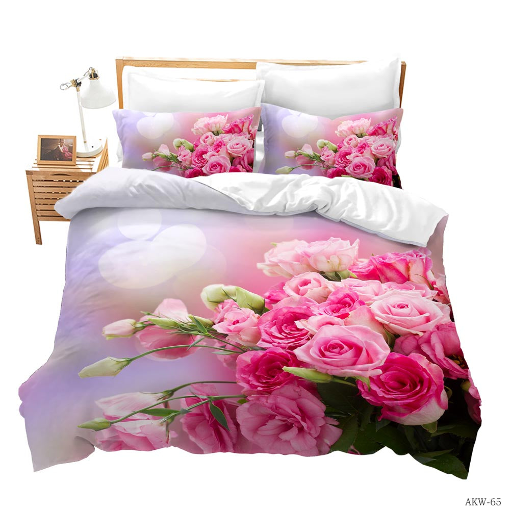 Rose Cotton Quilt Cover Set - DOONA KINGDOM