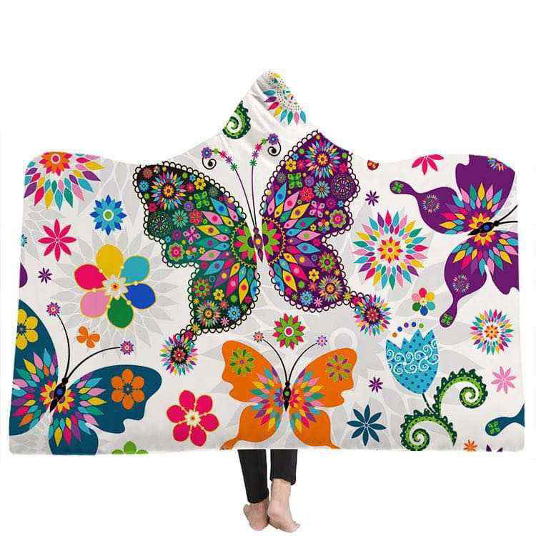 Butterfly Hooded Blanket 130cmx150cm - DOONA KINGDOM
