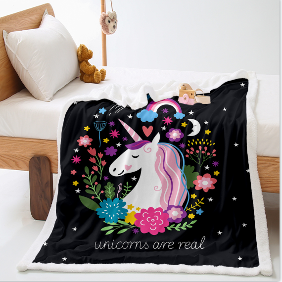 Unicorn Cot size blanket 90x120cm DOONA KINGDOM
