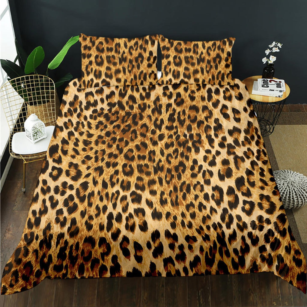 Leopard Print Cotton Quilt Cover Set - DOONA KINGDOM