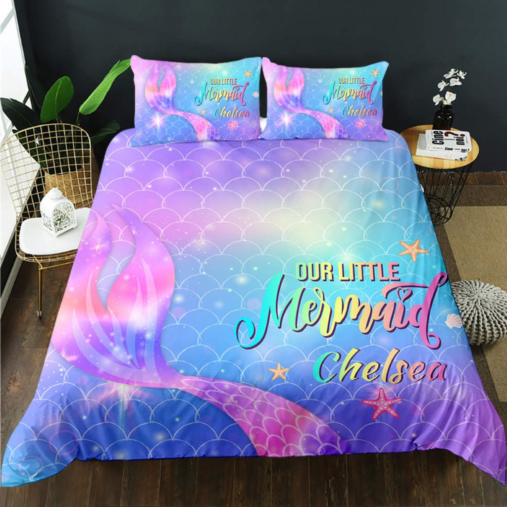 Mermaid Personalised Quilt Cover Set - DOONA KINGDOM