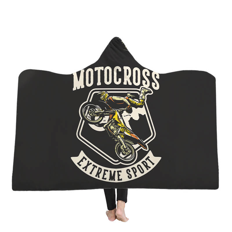 Motocross Hooded Blanket 130cmx150cm - DOONA KINGDOM