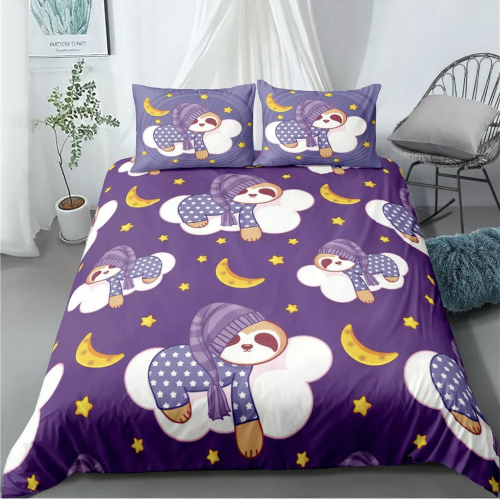 Sloth Cotton Quilt Cover Set - DOONA KINGDOM