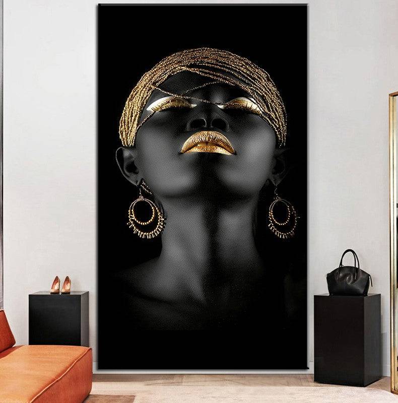 Modern Portrait AFRICAN LADY Canvas Print CANVAS PRINT - DOONA KINGDOM