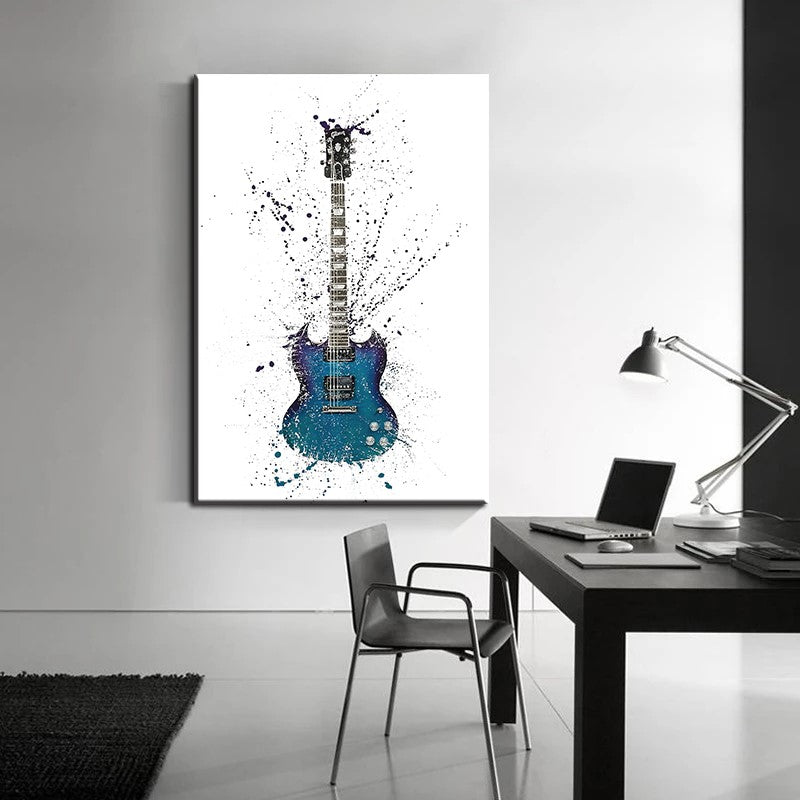 Graffiti Guitar Pop Street Art Canvas Print | DOONA KINGDOM