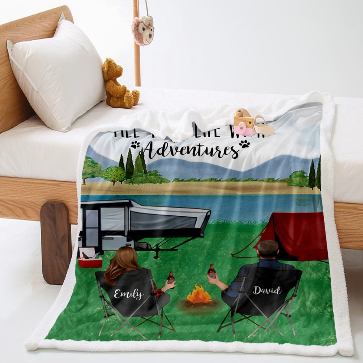 Camping Personalised Blanket Set | DOONA KINGDOM