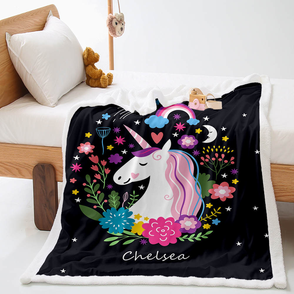 Unicorn Personalised Blanket